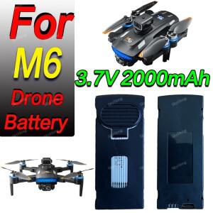 M6 드론 배터리 3.7V 2000mAh 4K 카메라 예비 리포 액세서리 부품