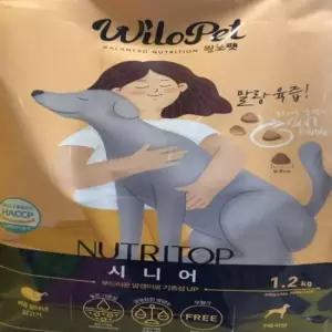 윌로펫 뉴트리탑 시니어 강아지도그 반려견사료 1.2kg