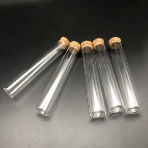 실험실 용품 5 개/10 개 직경 12mm ~ 30mm 투명 유리  튜브  코르크 마개 포함  평평한 바닥