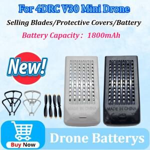 4DRC V30 미니 소형 드론 배터리 3.7V 1800mAh 4D-V30 충전식 업그레이드 교체  부품 액세서리