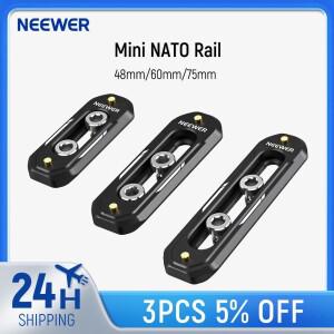 NEEWER호환 카메라 퀵 릴리스 미니 소형 NATO 레일 안티 오프 릴리스(1/4