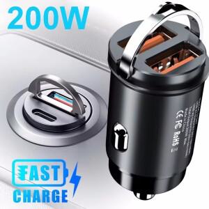 100W/200W QC3.0 PD 미니 소형 자동차 충전기 12-24V 라이터 샤오미호환 삼성호환 화웨이호환 아이폰호환