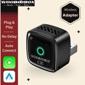 우부부박스 무선 카플레이 어댑터  알루미늄 바디  2026 2 in 1 USB 플러그 앤 안드로이드 오토 동글 (아이