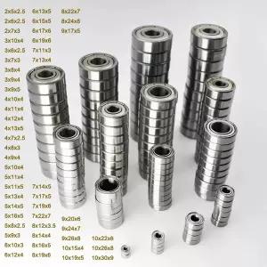 미니어처 볼 베어링 3x6x2.5 5x10x4 5x11x4 6x12x4 10x15x4 mm 보어 2mm 3mm 4mm 5mm 6mm 7mm 8mm 9mm 10mm