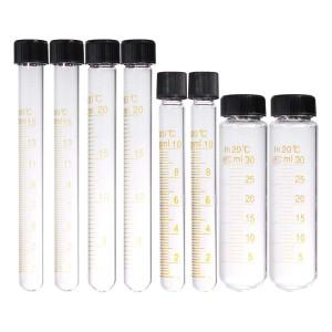 유리 원심 분리기  튜브 5ml 10ml 졸업 스크류 캡이있는 둥근 바닥