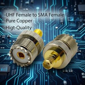 SO239 PL259 UHF - SMA 암형 직선 RF 동축 커넥터 (CB 무전기 안테나용  황동/구리)