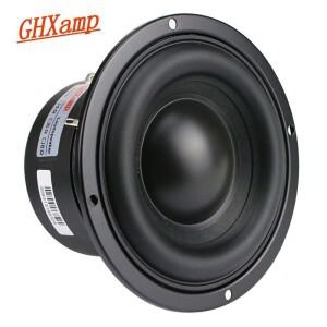 GHXAMP 4인치 우퍼 서브우퍼 스피커 유닛 4옴 40W 폴리머 캡 롱 스트로크 고무 컴퓨터 멀티미디어 업그레이