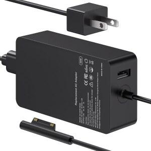 65W Surface Pro 충전기 Microsoft 11 10 9 8 7 6 5 4 3 X Laptop 1 2 USB 포트 Book 전원 어댑터 44W 36W 지원