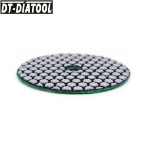 DT-DIATOOL 다이아몬드 건식 연마 패드 화강암 대리석 용 유연한 수지 본드 샌딩 디스크 직경 100mm 8피스