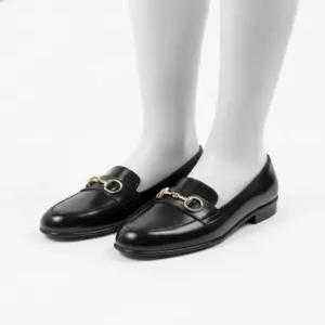 하루타 여성 가죽 홀스빗 로퍼 158 BLACK HRT BK