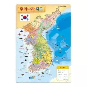 새샘 퍼즐 우리나라지도 4절 (1개) 부품 소모품 자재 파츠