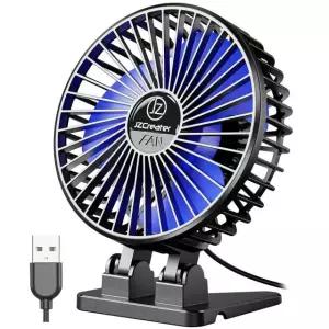 USB 데스크톱 전원 연결 휴대용 선풍기 3단 미니 테이블 냉방기 282Black+Black