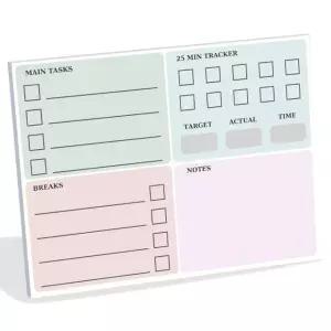 포모도로 생산성 기법 학습용 X6 메모장 목표 설정 플래너 Pomodoro Planner