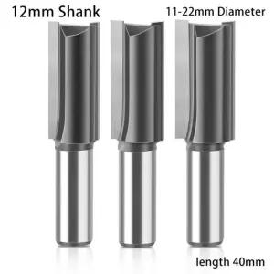 2MM 샹크 22MM 직경 목공 롱 비트 그루빙 길이 라우터 스트레이트 40MM 절삭 2x x40mm