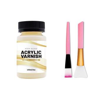 1/2/3pcs 150ML 광택 바니시 클레이 스크래치 방지 공기 건조 글레이즈세라믹 목재 아크릴 페인트용 브러시