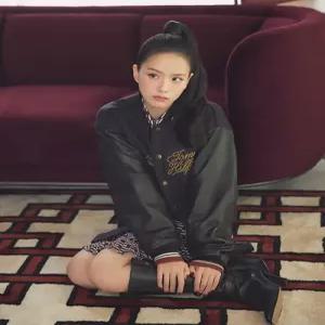 타미힐피거 울 블렌드 레더 바시티 재킷 (T12G0LOT080MT2DW5) 야구점퍼 캠퍼스룩