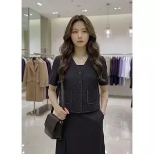 [롯데백화점]SOUP 노카라 크롭 재킷  SC5TJ80P
