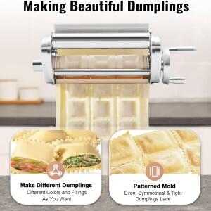 라비올리 메이커 파스타 롤러 Kitchenaid 스탠드 믹서호환용 부착물 스테인레스 스틸 시트
