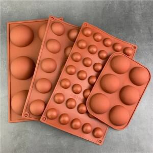 3D 원형 반구  실리콘 DIY 베이킹 몰드 초콜릿 케이크 장식 도구