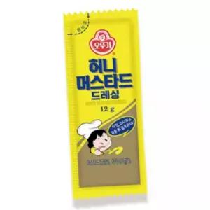 오뚜기 1회용 허니 머스타드 소스 12g 100개 업소용 식당용 대용량
