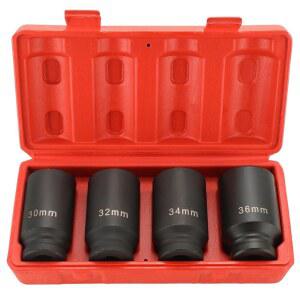 WEYLEITY 튼튼한 3CM 34MM 12포인트 미터법 4개 30MM 너트 임팩트 세트 드라이브 소켓 32MM CRMO 36 스핀들 액슬 2인치