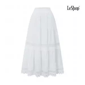 르샵 정상가 69000원 | 레이스 셔링 캉캉 펀칭 롱 스커트 (DQ2WH024A)113665