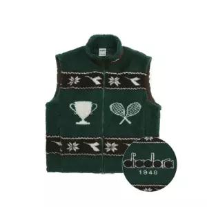디아도라 diadora 모르비 패턴 플리스 베스트 GREEN D5423LFV81GND 501926 [매장상품]