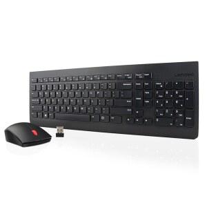 레노버 510 무선 키보드 및 마우스 콤보 2.4GHZ 나노 USB 수신기 풀 사이즈 아일랜드 키 디자인 왼손 또는 오른손 1200 DPI 광학 마우스 GX30N81775 블랙