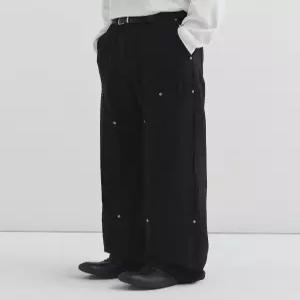드로우핏 워시드 더블니 카펜터 워크 팬츠 [BLACK] 데님팬츠 데님팬츠코디 DF