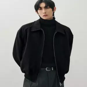 드로우핏 울 스타디움 라인 집업 자켓 [BLACK] 스타디움재킷 스타디움점퍼 DF