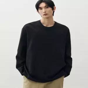 드로우핏 오버핏 벤트 레이어드 티셔츠 [BLACK] 롱슬리브 롱티 DFTS1102BK 1786159
