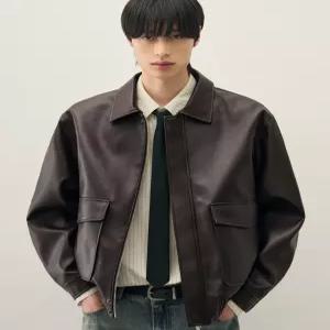 드로우핏 A-2 레더 블루종 자켓 [BROWN] 라이더 스웨이드자켓 DFJK5304BR 5363203