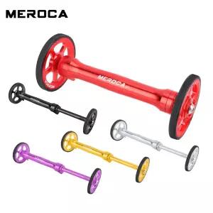 MEROCA 접이식 자전거 휠 연장 막대 텔레스코픽 바 자전거 Brompton 용 알루미늄 합금 후면화물 랙 부품