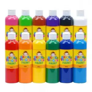 키즈 핑거페인트 250ml 12색 세트