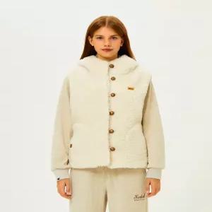 코닥 브라우니 후드 플리스 베스트 우먼 IVORY 아노락 경량재킷 K5422LFV94IVR 55