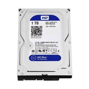 웨스턴 디지털(WD) BLUE 데스크탑 1TB(1테라바이트) 3.5인치 하드 디스크 드라이브 5400~7200RPM SATA3(6.0GB/S) 64MB 캐시 PC /MAC /CCTV /NAS /DVR /RAID 및 SATA 애플리케이션에 이상적 1년 보증(블루)