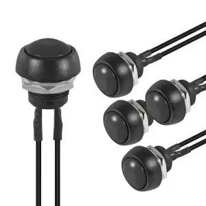 5PCS 12mm 순간 푸시 버튼 스위치 On/Off 미니 라운드 방수 3A 125V AC 자동차 해양 오토바이