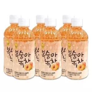 고품질 복숭아 녹차 340ml 6개 스위티 복숭아음료 (WB2368B)