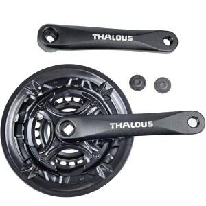 THALUS 자전거 크랭크셋 6 7 8 속도 42 / 34 24T 범용 사각 크랭크 세트 산악 자전거용 170MM