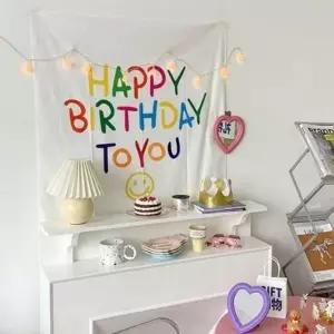 생일 패브릭 포스터 파티가랜드 파티용가랜드 인테리어가랜드 데코용품 벽장식 (WB68A25)