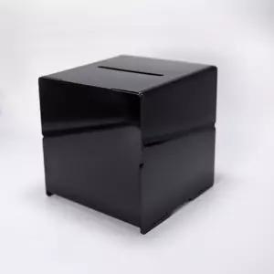 투표함 3T 불투명 블랙 100x100mm/랜덤/박스/응모함/경품/추첨함/건의함/투명/캡슐/제비/뽑기/아크릴/모금
