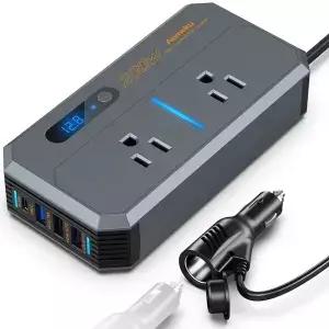 200W 자동차 인버터 DC 12V AC 110V 220V 변환기 자동 전원 어댑터 USB 유형 C 미국 EU 플러그