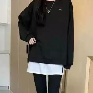 고품질 밴딩 면 자연스러운 레이어드 밴드 블랙 화이트 절개 페이크티 (WBDF4AD)