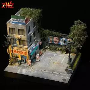 도시 거리 풍경 조립 즈 diy 장면 모델 홍콩 인형의집