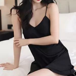여름 민소매 잠옷 원피스 실크 새틴 잠옷 원피스 드레스 슬립