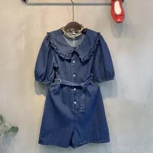 씨샵인더룸 [브리치] / 카사르 카라 데님 숏 점프수트 2color