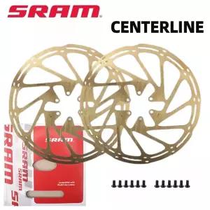 2PCS SRAM 자전거 브레이크 로터 실버 레인보우 골드 160 180 203MM 센터 라인 로터 MTB 자전거 유압 디스
