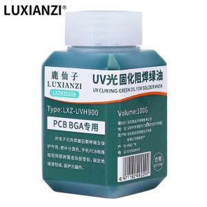 LUXIANZI 그린 오일 UV 솔더 마스크, BGA PCB 마더보드 페인트, 부식 아킹 방지 납땜 페이스트, 플럭스 잉