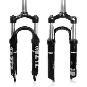 ZTZ 20인치 접이식 자전거 서스펜션 포크-80MM 여행 100MM 간격 허브 9MM QR 최대 2.5인치 타이어 크라운 잠금 디스크 브레이크 프론트 포크 자전거 BMX 산악 자전거에 이상적입니다