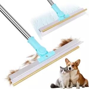 애완동물 털 제거를 위한 카펫 갈퀴 2 in 1 도구 스퀴지 내구성이 뛰어난 튼튼한 개 고양이 60인치 조절